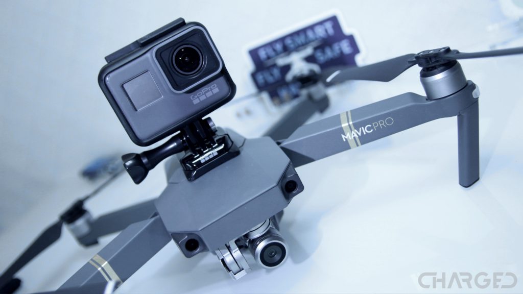 DJI Mavic Pro with GoPro Hero 5 gopro drones