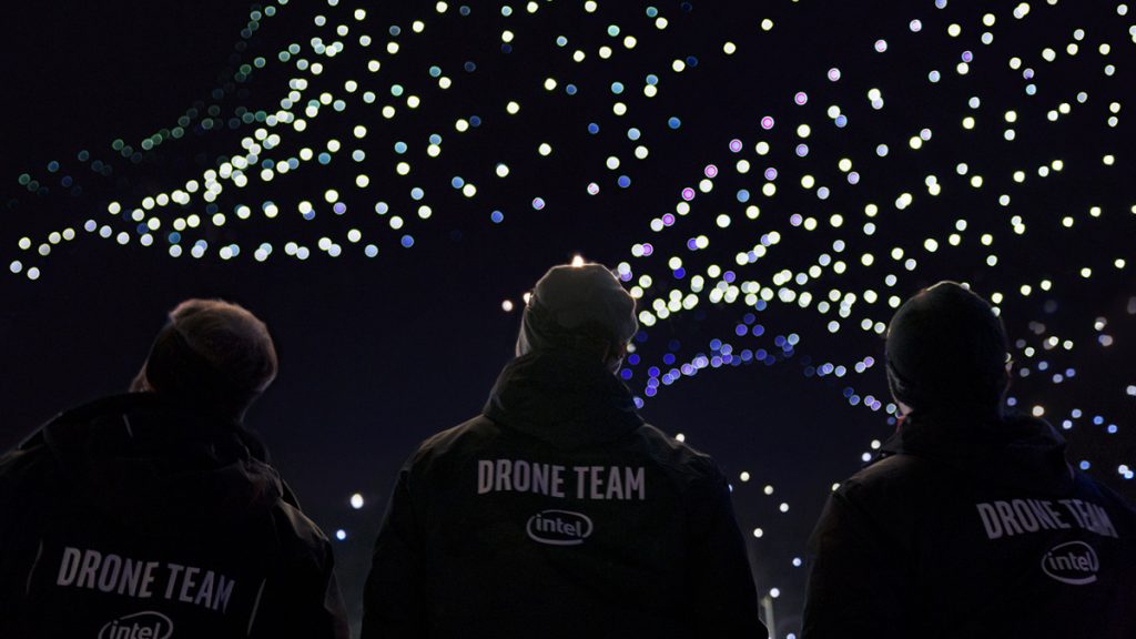 intel 50th anniversary drone show