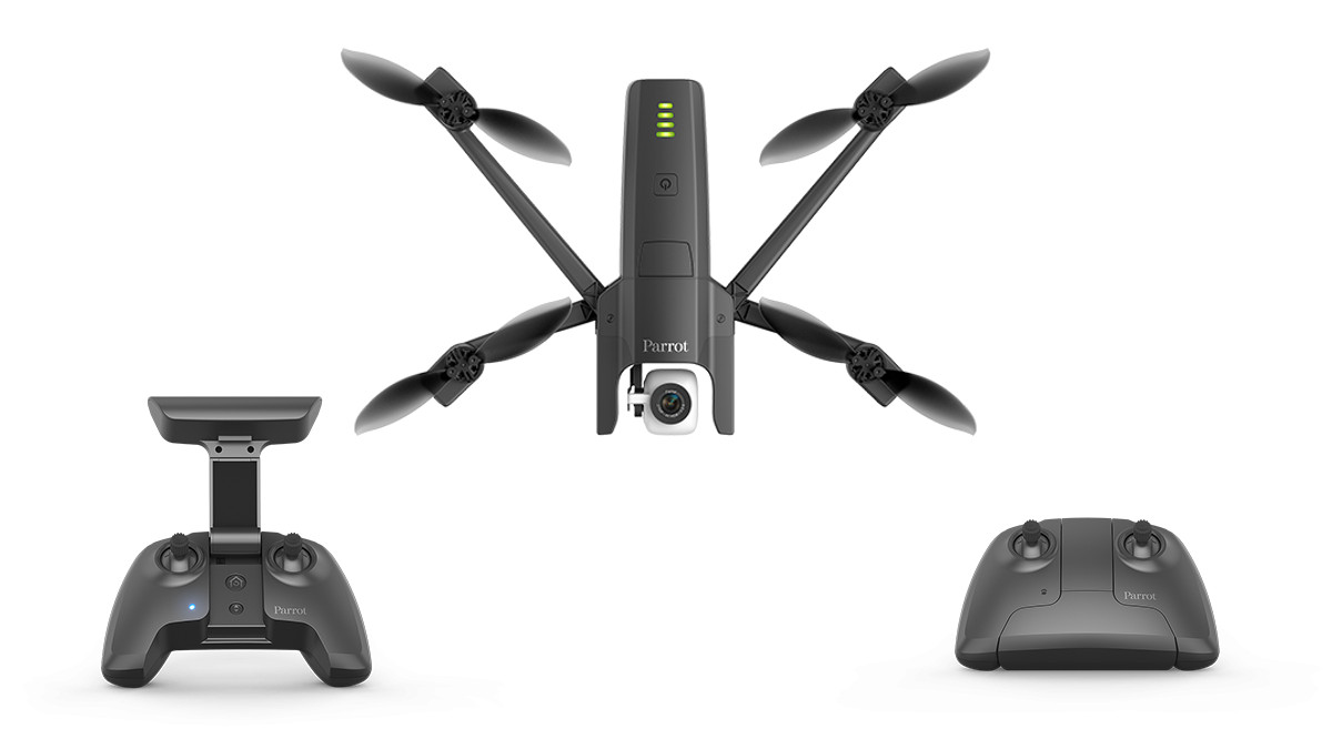 Parrot Anafi folding drone remote control open and closed