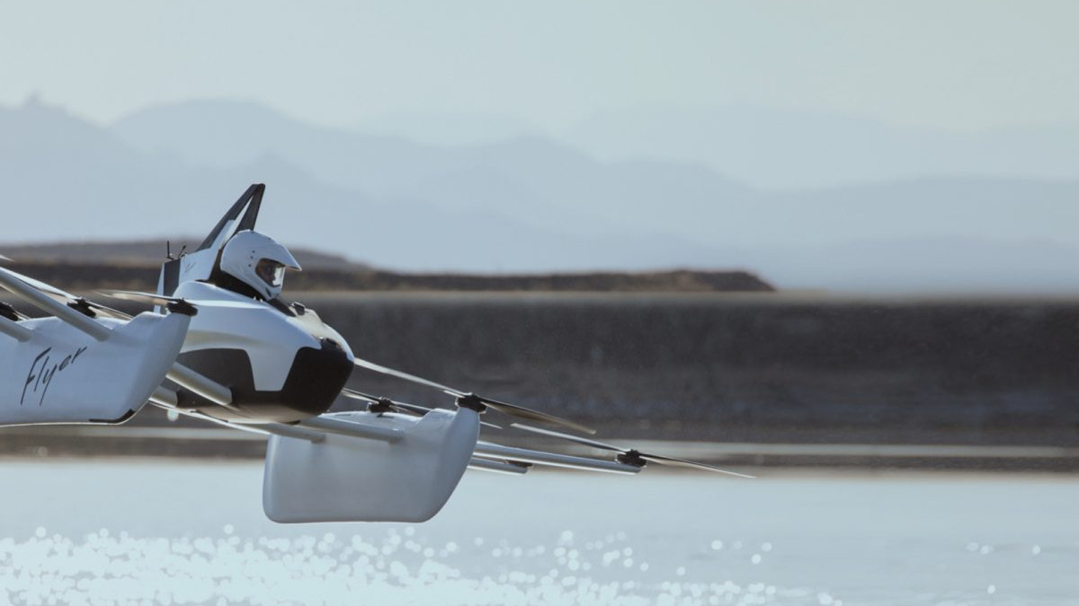 KittyHawk Flyer over water passenger drone