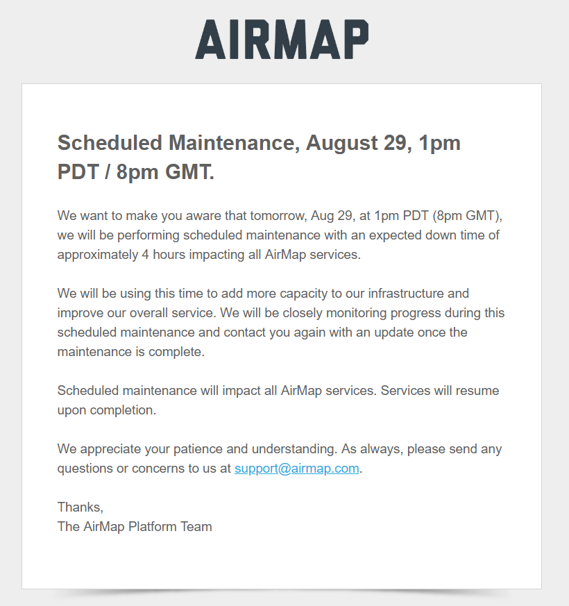 airmap maintenance