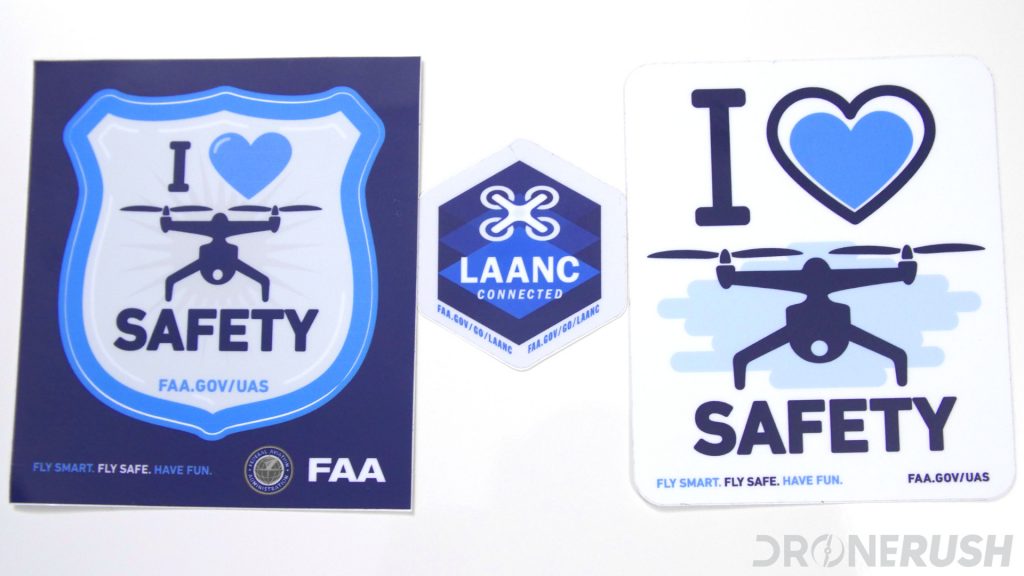 FAA LAANC love safety stickers