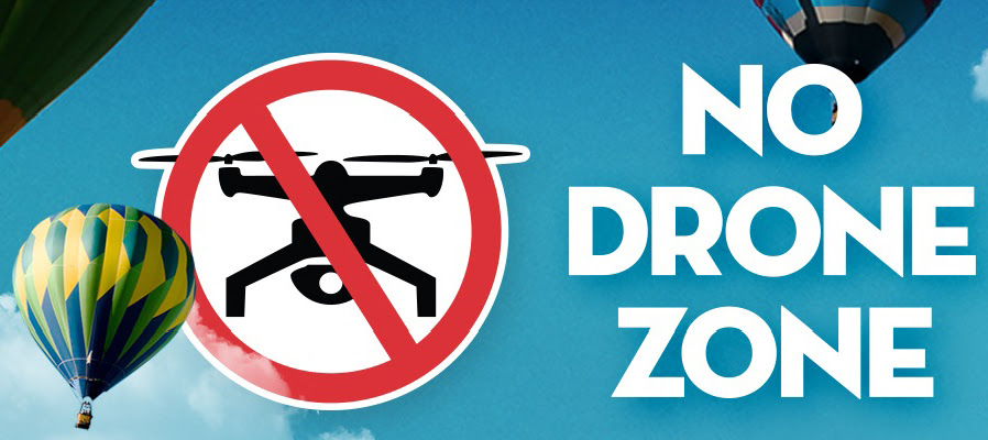 FAA No Drone Zone balloons