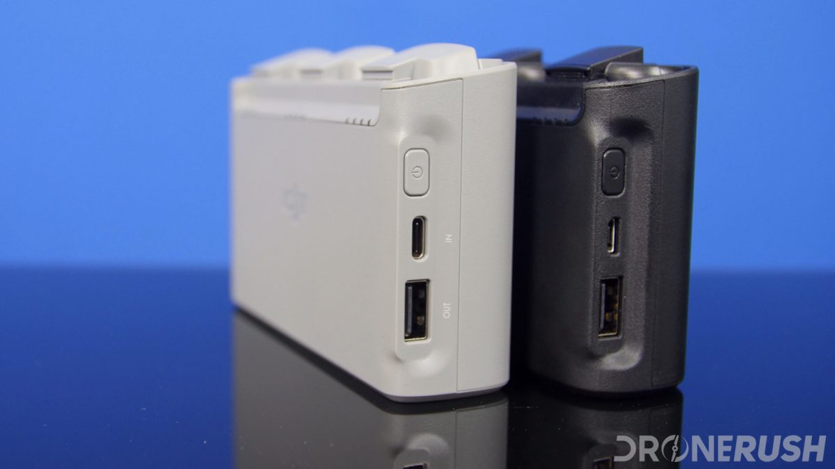 DJI Mini 2 vs DJI Mavic Mini battery charger buttons